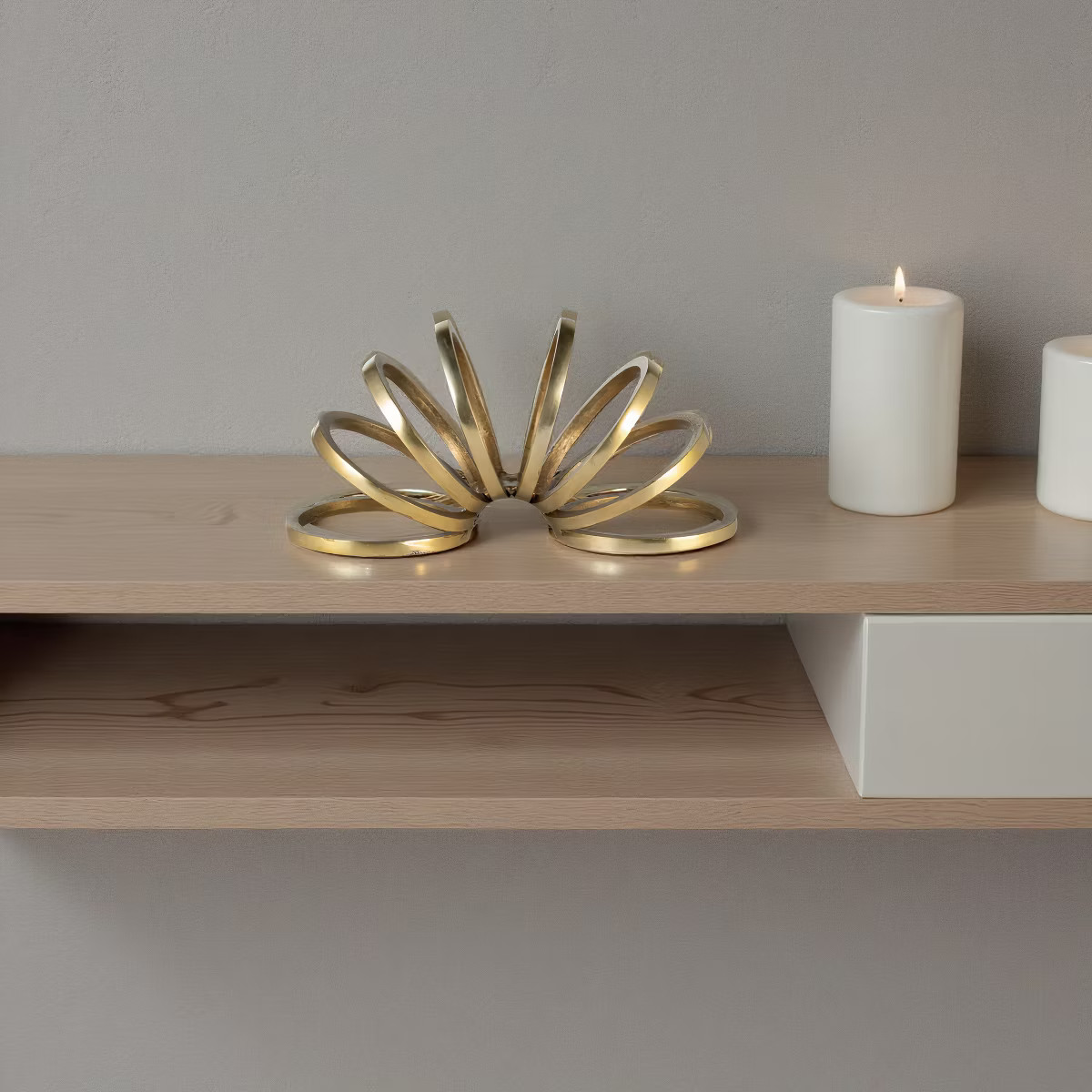 Sagebrook Home Metal Slinky Ring Sculpture - Contemporary Abstract Creative Aluminum Slinky Statu... | Target