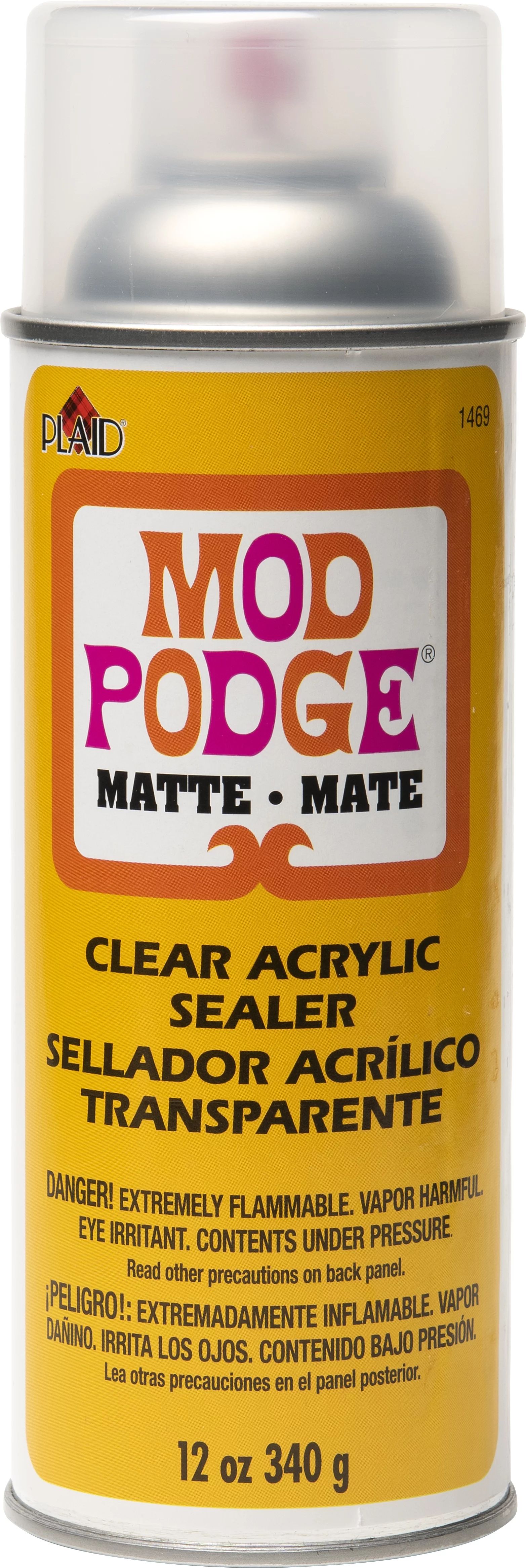 Mod Podge 1469 Acrylic Sealer, Matte Finish, Clear, 12 fl oz | Walmart (US)