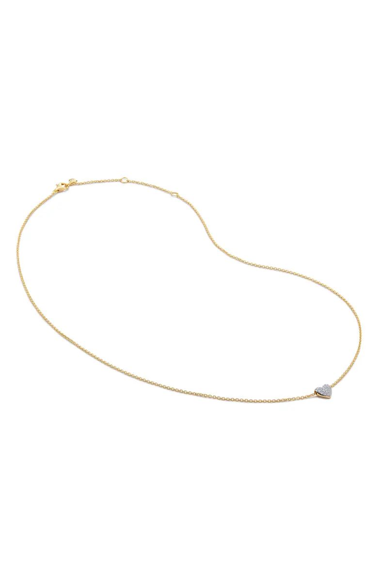 Lab-Created Diamond Heart Charm Necklace | Nordstrom