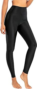 Romastory Women's Elastic Shiny Leggings Pants High Waisted Shining Sports Workout Leggings Tight... | Amazon (US)