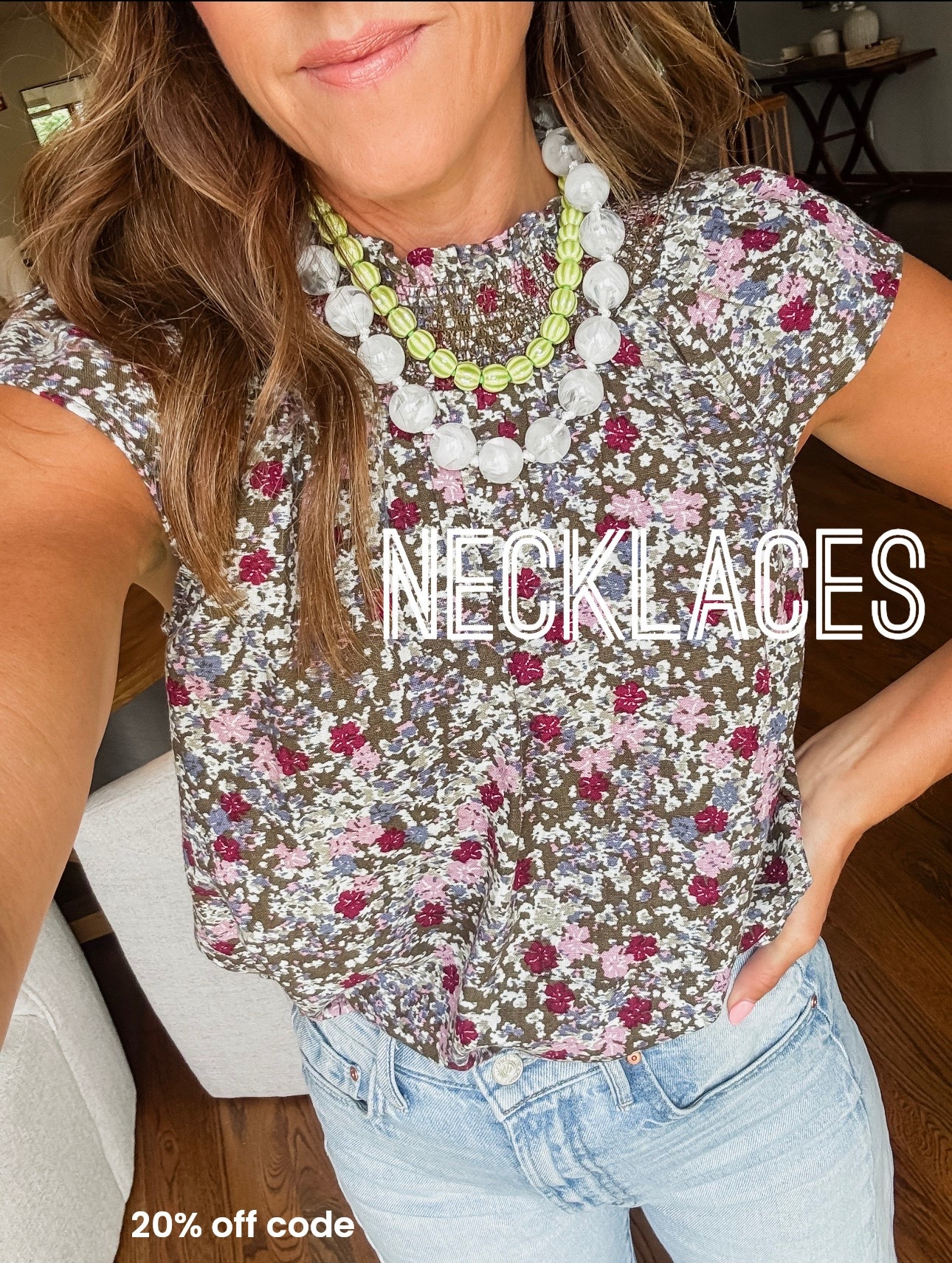 Fun new necklaces to my rotation!! 
20% off / twopeasinablog20
at Allie & Bess 
XS tee

#LTKSaleAlert #LTKOver40 #LTKootd