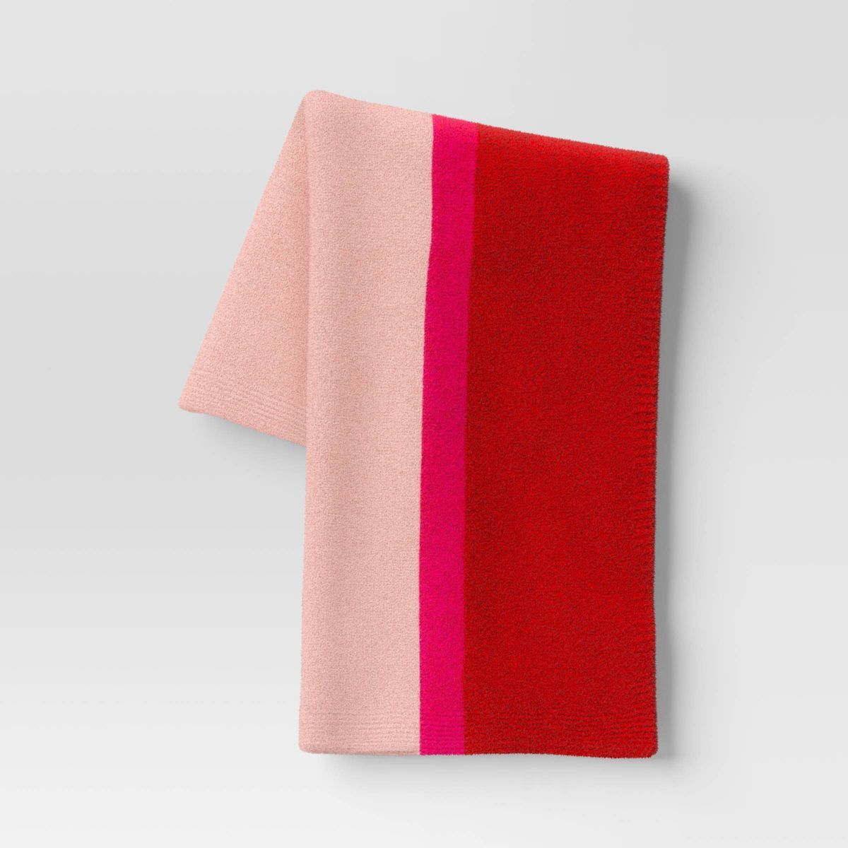 Striped Yarn Dyed Cozy Feathery Kit Throw Blanket Red/Pink - Opalhouse™ | Target