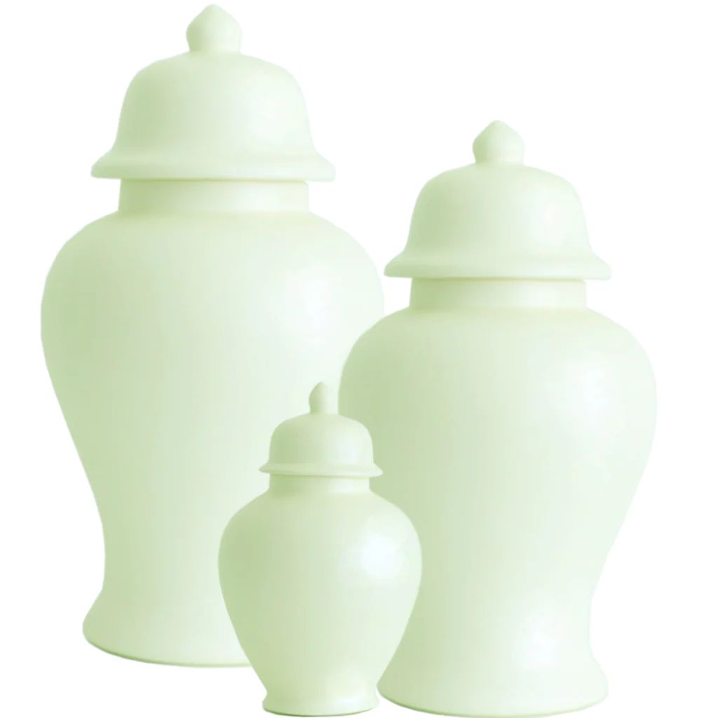 Matte Celadon Green Ginger Jars | Lo Home by Lauren Haskell Designs