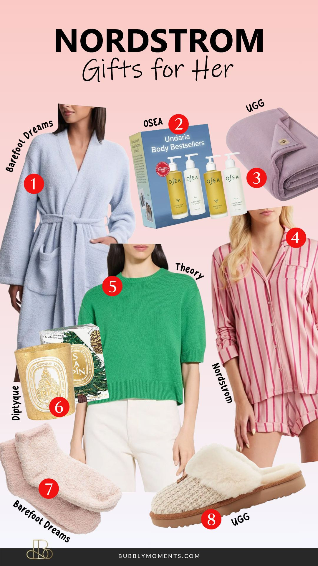 ✨ The ultimate Gifts for Her guide is here — filled with timeless, chic, and thoughtful finds from Nordstrom that she’ll absolutely adore! Whether you’re shopping for your mum, sister, best friend, or treating yourself (because why not?), these pieces are perfect for every occasion — from cosy self-care moments to elegant nights out. 💖 Each pick combines style, comfort, and quality — making gift-giving effortless and extra special. Save this post for later and tap the links to shop directly before these favourites sell out! 🎁
#LTKGiftGuide #LTKHoliday #LTKSeasonal #GiftGuideForHer #NordstromStyle #GiftsForHer #GiftIdeas #HolidayGifts #GiftInspo #NordstromFashion #ChicGifts #StyleInspo #LuxuryGifts #FashionFavorites #HolidaySeason 

 