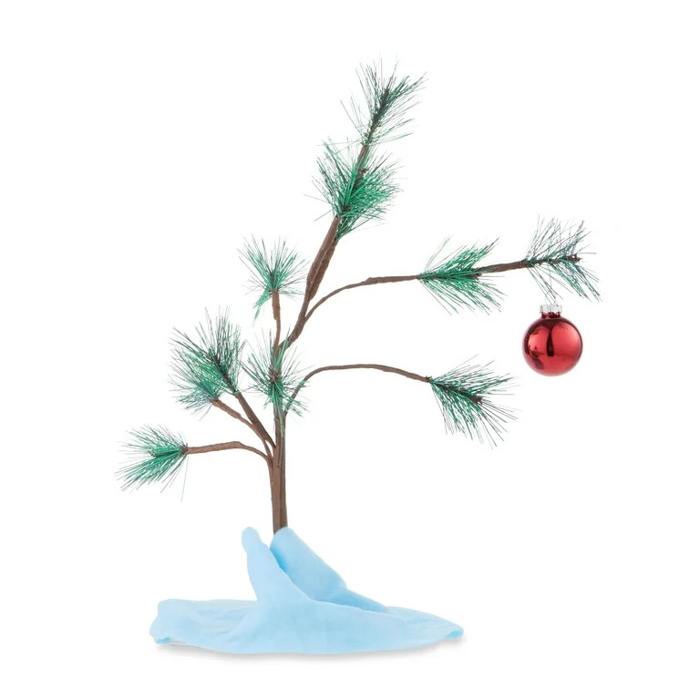 18-inch Peanuts Charlie Brown Christmas Tree with Linus' Blanket | Walmart (US)