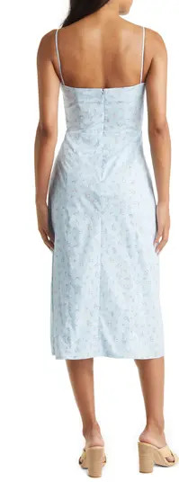 Bustier Ruched Midi Dress | Nordstrom