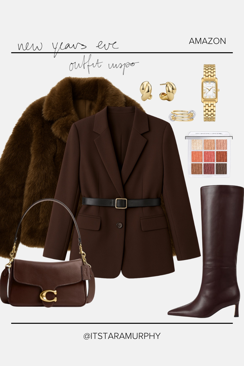 This is similar to what I’ll be wearing on NYE! Keeping it simple and cute with chocolate brown 😍😍😍

#LTKSeasonal #LTKFindsUnder50 #LTKPetite