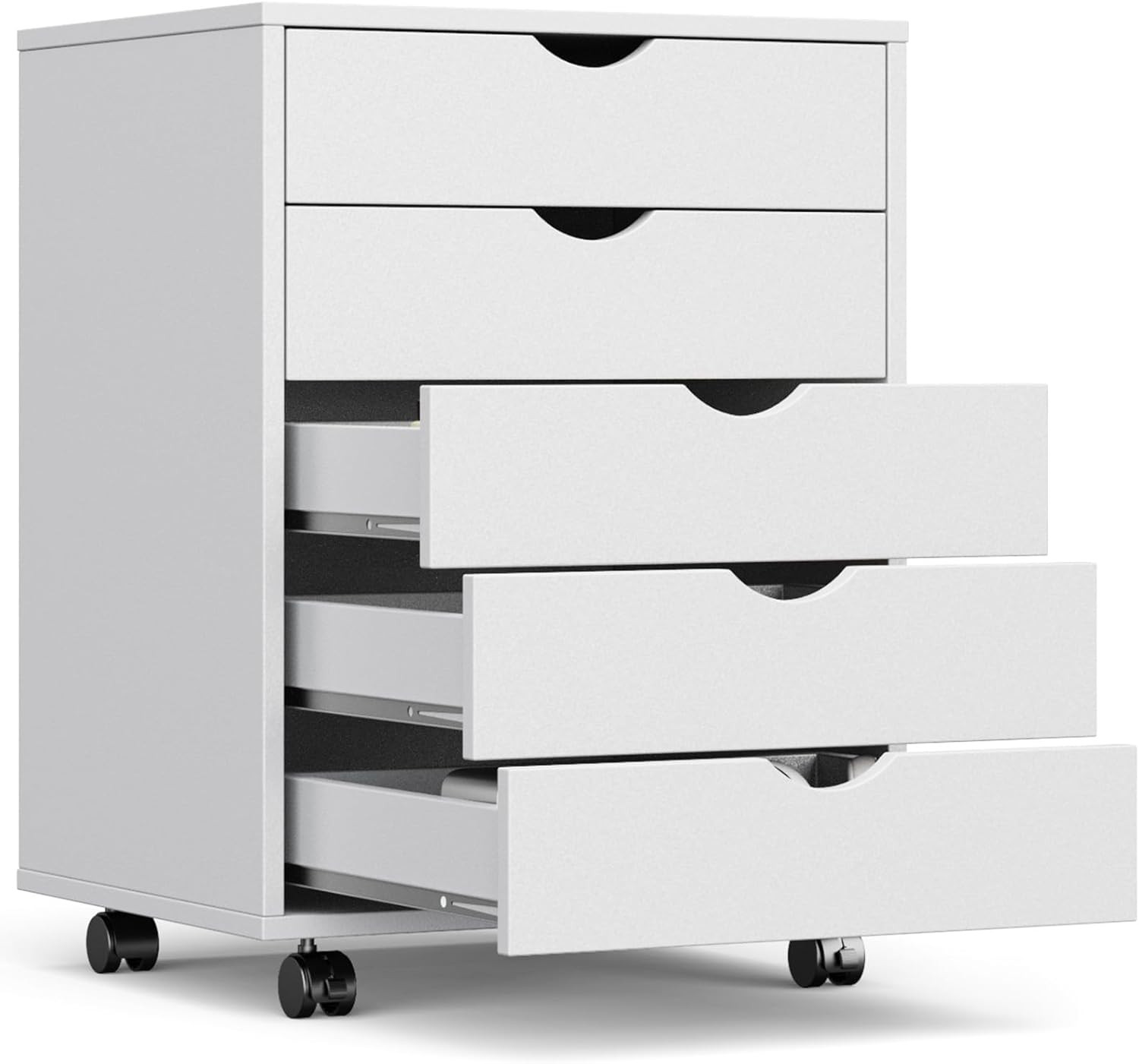 Amazon.com: OLIXIS 5 Drawer Mobile File Cabinet Under Desk Storage Organization with Wheels Verti... | Amazon (US)
