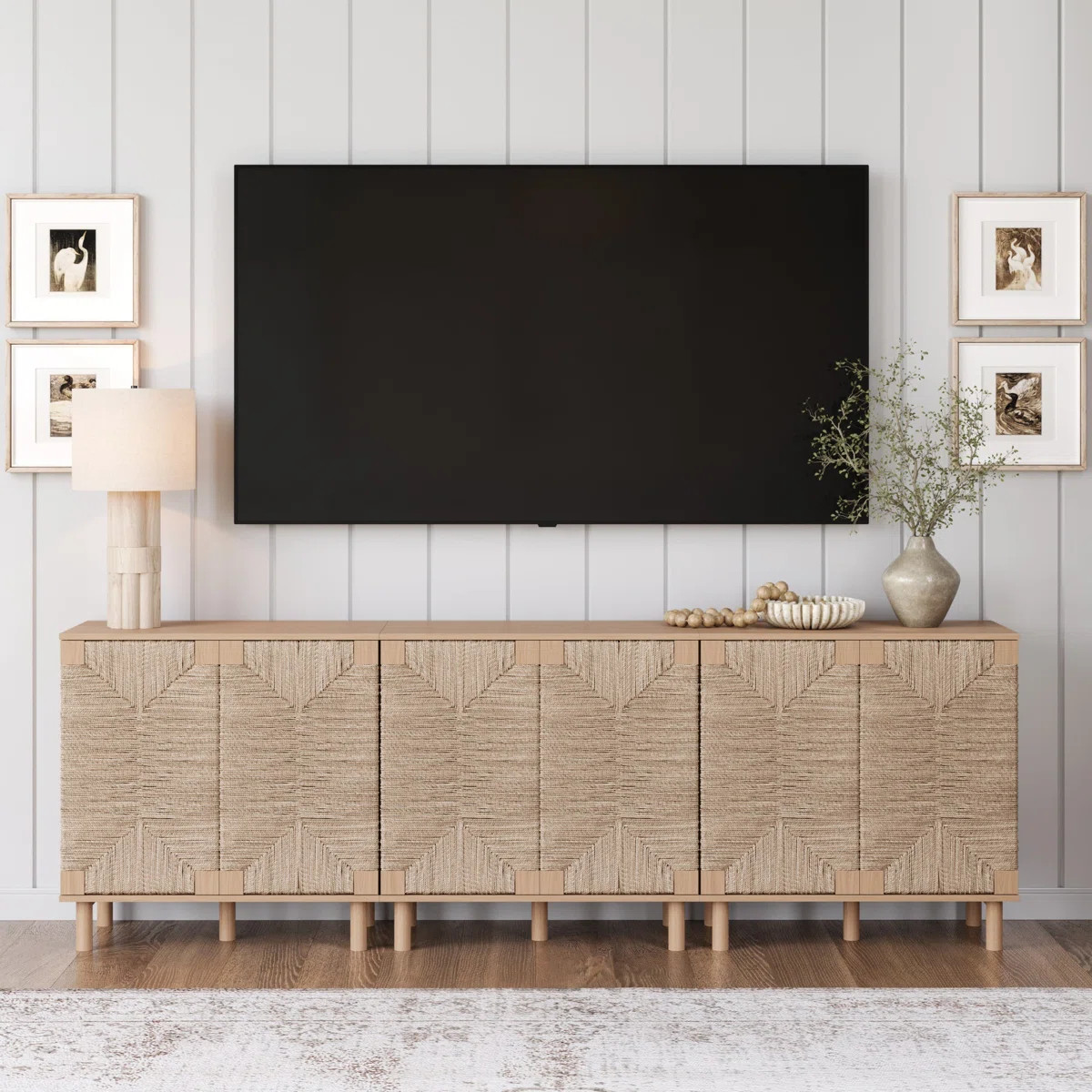 Debets Accent Cabinet Set with Adjustable Shelves and Solid Wood Base | Wayfair North America