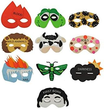 Rite Lite Passover 10 Plague Masks Decorations For Pesach Seder | Amazon (US)