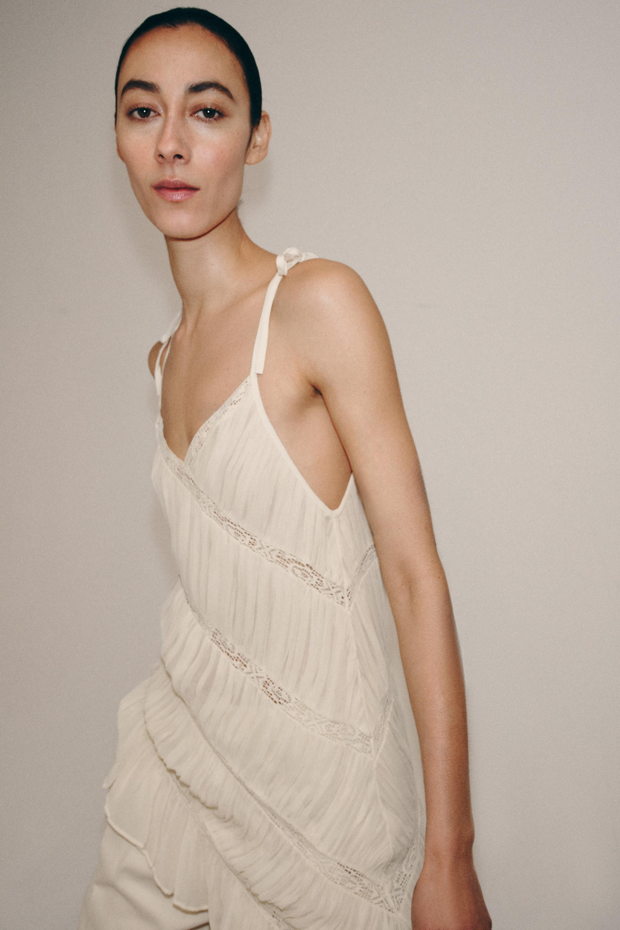 ZW COLLECTION ASYMMETRIC PLEATED TOP | Zara US