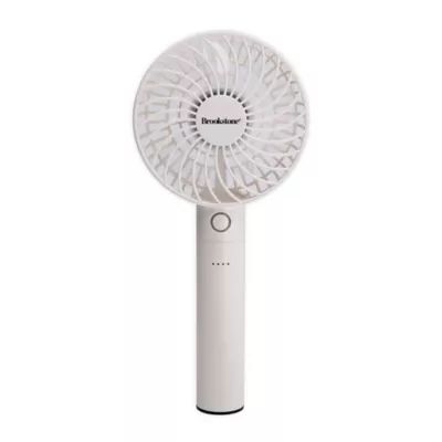 Brookstone® 4-Inch Rechargeable Mini Fan with Power Bank in White | Bed Bath & Beyond | Bed Bath & Beyond