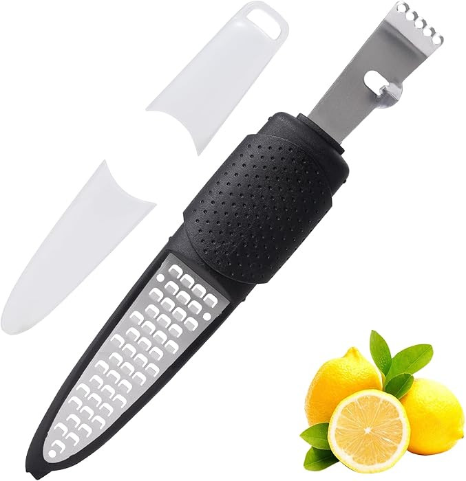 Rainspire Lemon Zester Tool with Channel Knife, Stainless Steel Citrus Zester Tool, Lemon Peeler,... | Amazon (US)