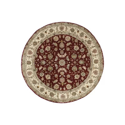 Elegant Oriental Hand Tufted Silk/Wool Burgundy/Ivory Area Rug | Wayfair North America