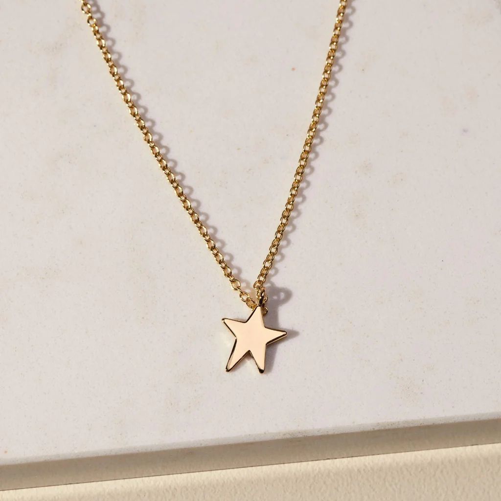 Gold Superstar Necklace | Nickel and Suede