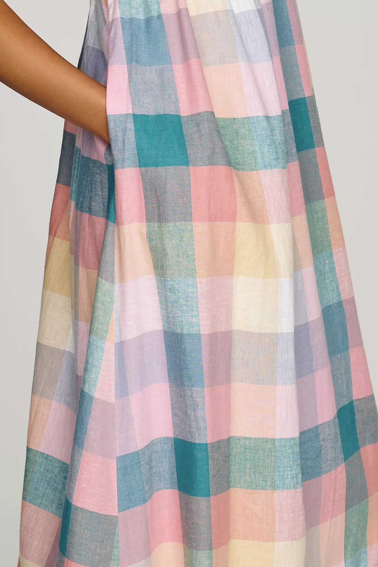 Maeve Linen Tie-Back Maxi Dress | Anthropologie (US)