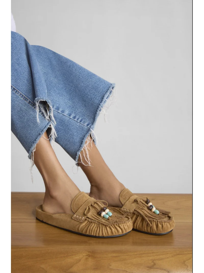 No Boundaries Women's Fringe Slip On Moccasin | Walmart (US)