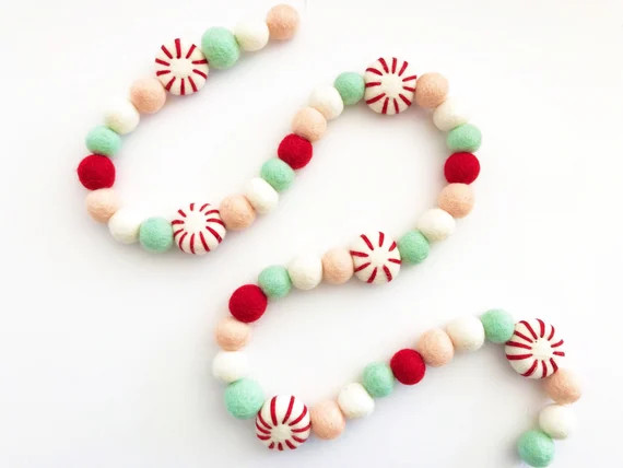 Christmas Garland / Felt Ball Garland / Woolie Garland / Wool Felt Balls / Christmas Decorations / B | Etsy (US)