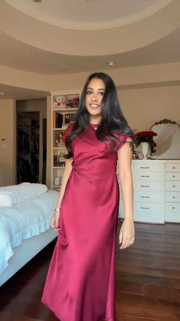 Resort wear. Vacation dress. Vacation outfit. Resort dress. Formal dress. Wedding guest dress. Prom dress  Holiday dress. Aritzia Wilfred Nicolette Satin Dress in Ruby Red. 

#LTKSaleAlert #LTKStyleTip #LTKFindsUnder100