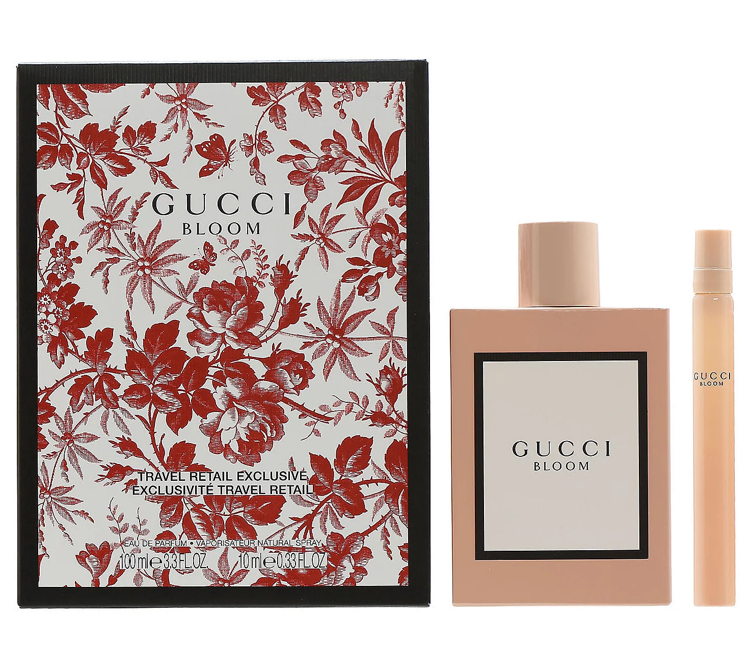 Gucci Bloom Eau de Parfum 3.3 oz + Travel Spray Set | QVC