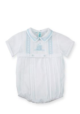 Feltman Brothers Kids Creeper with Pintucks and Train Embroidery | Belk