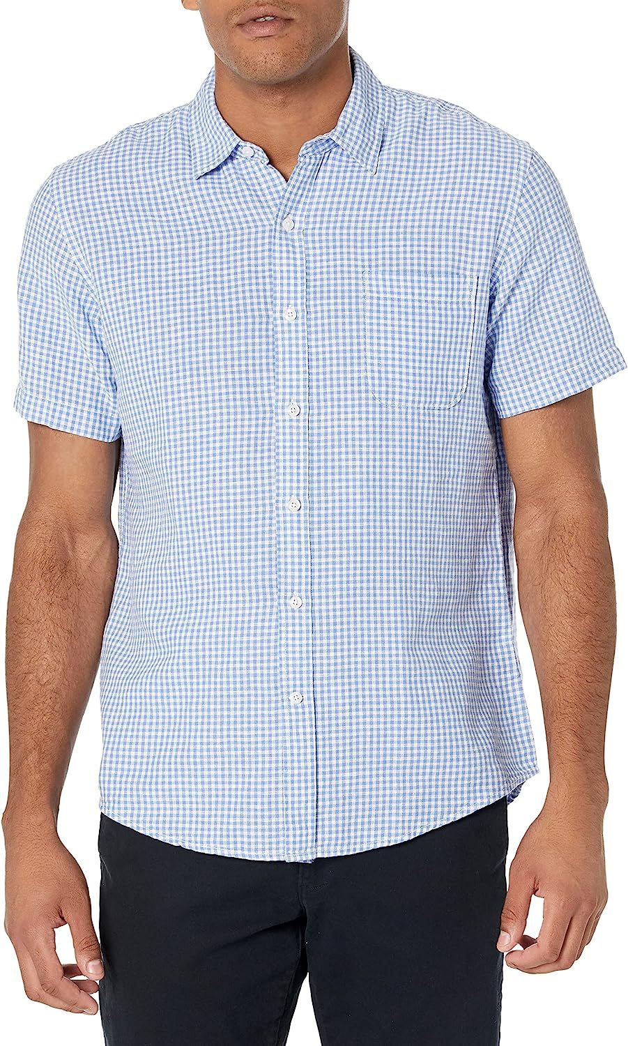 Amazon Essentials Men's Slim-fit Short-Sleeve Linen Shirt | Amazon (US)
