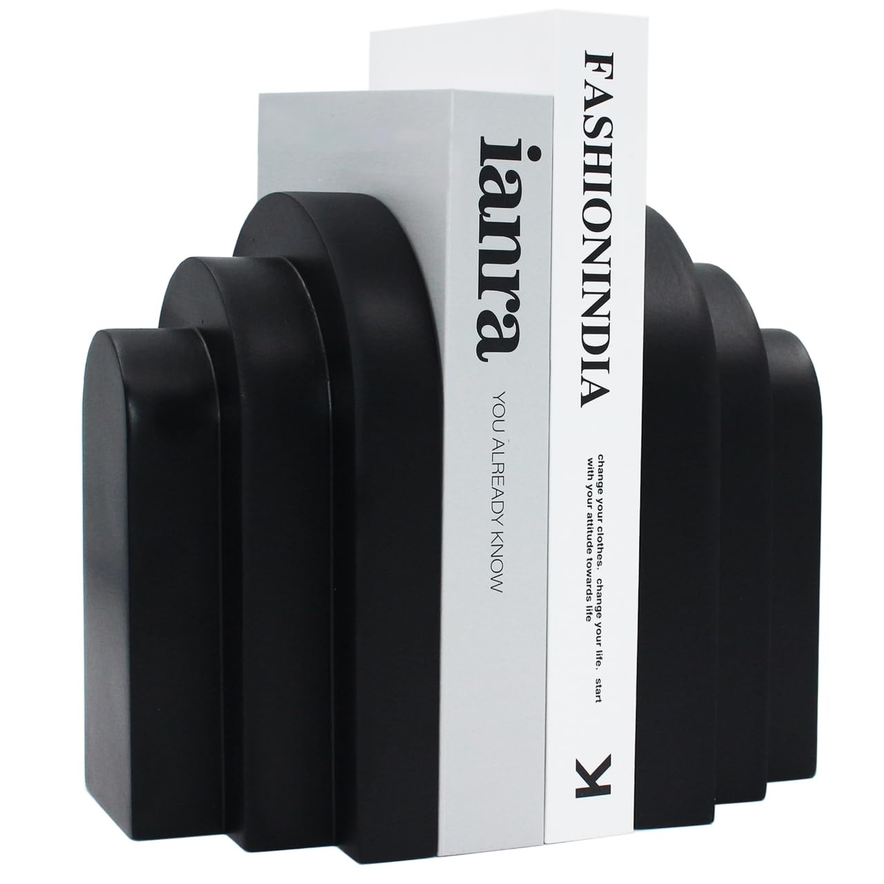 6.6 LBS Heavy Duty Book Ends for Shelves, Decorative Bookends for Heavy Books Set of 2, Modern Bo... | Amazon (US)