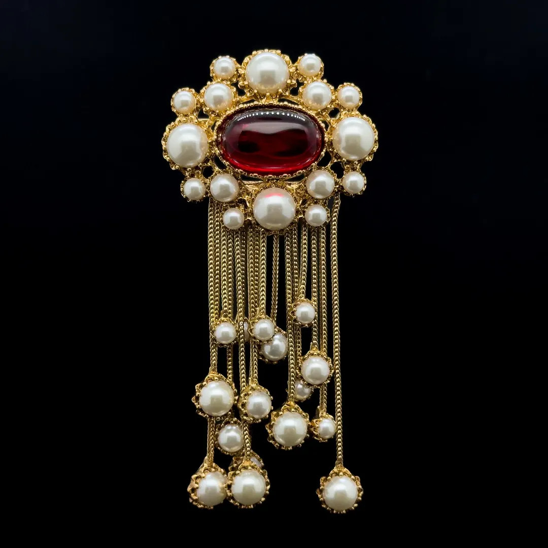 Product Details: Length: 130 mm, Width: 60 mm; Weight: Approx. 69 grams; Material: Pearl, glass, ... | Etsy (US)