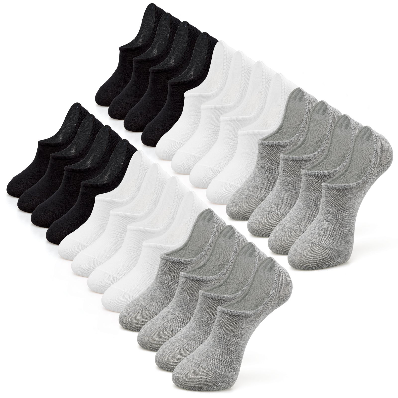 IDEGG No Show Socks For Women and Men 12 Pairs Casual Low Cut Socks Anti-slid Athletic Cotton Soc... | Amazon (US)
