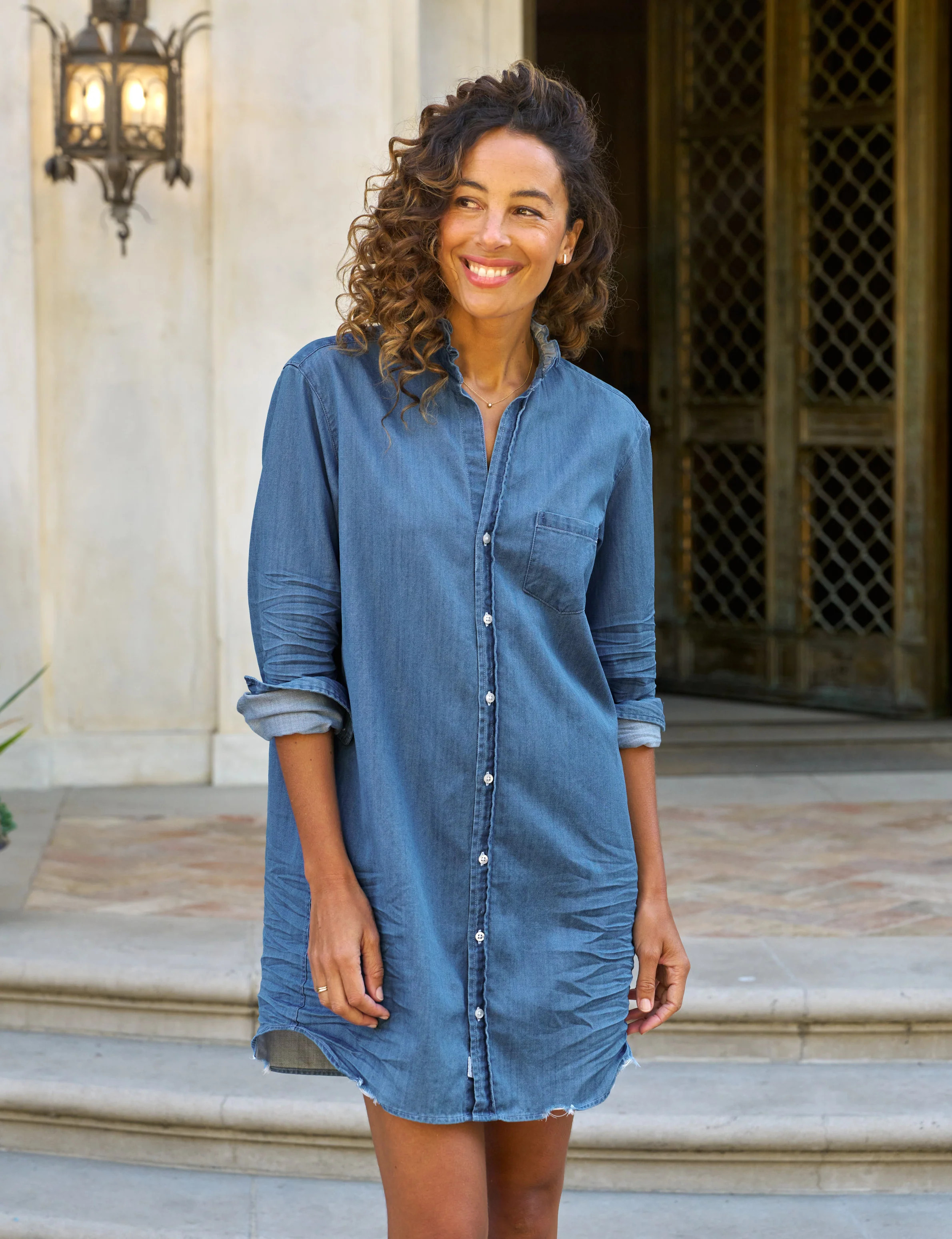 MARY RUFFLE Vintage Stonewashed Indigo, Famous Denim | Frank & Eileen