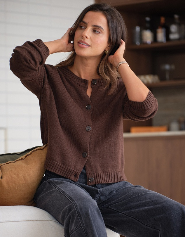 Nelly Long Sleeve Knit Cardi | THE ICONIC (AU & NZ)