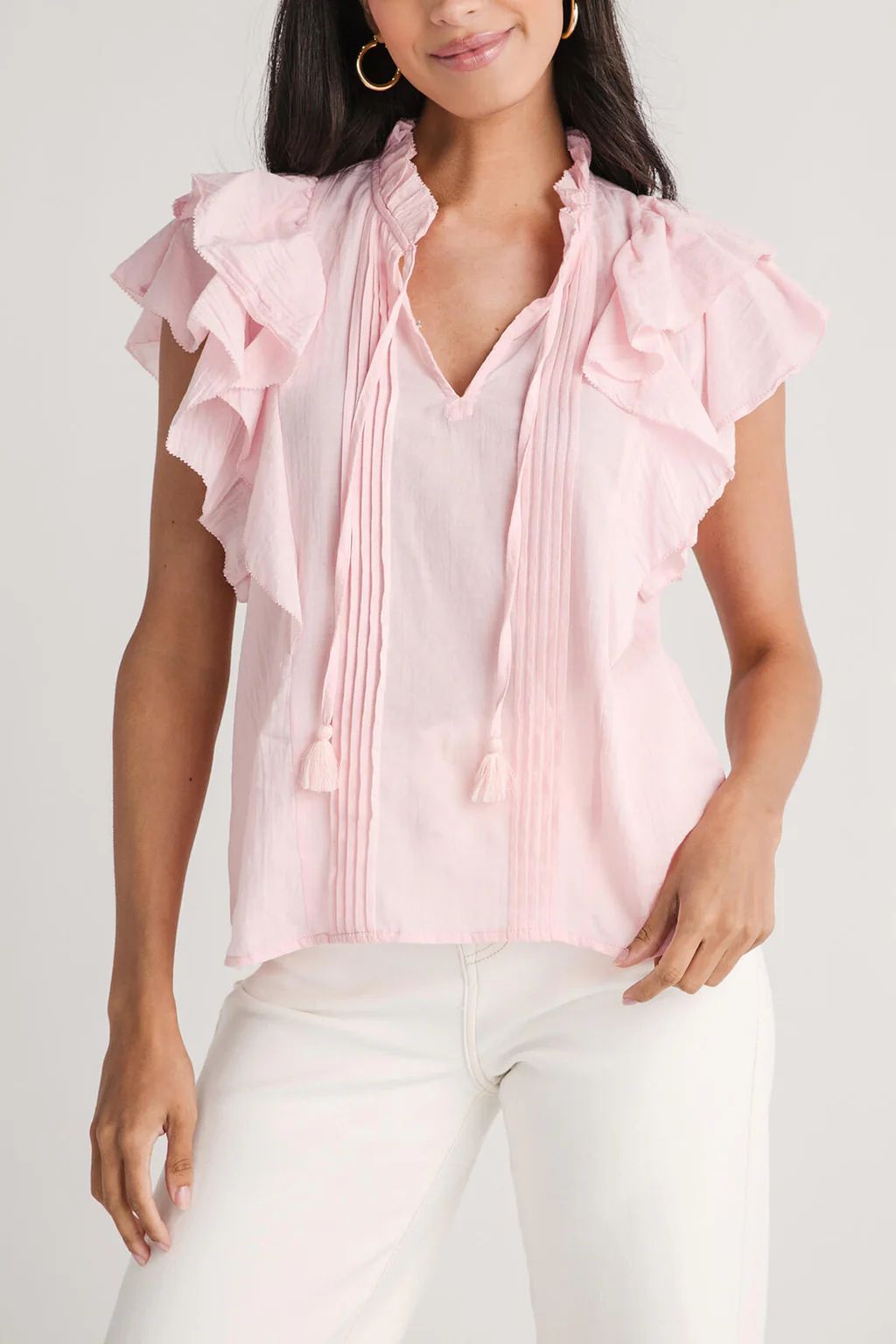 Olivaceous Janelle Ruffle Top | Social Threads