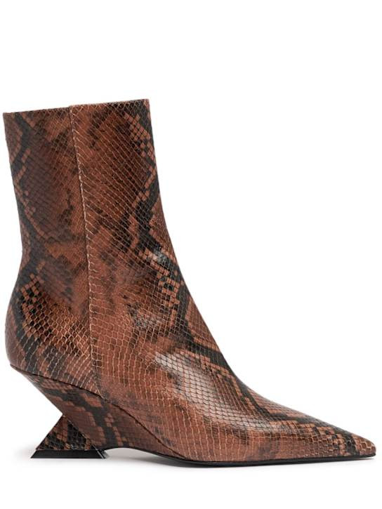 60mm Cheope python print ankle boots | Luisaviaroma