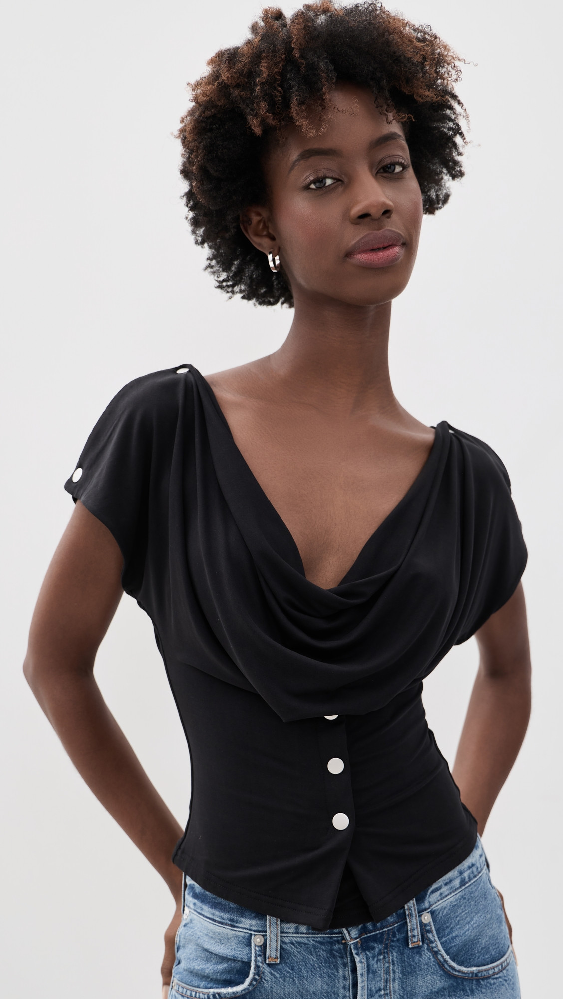 With Jéan Sienna Top Black L | Shopbop