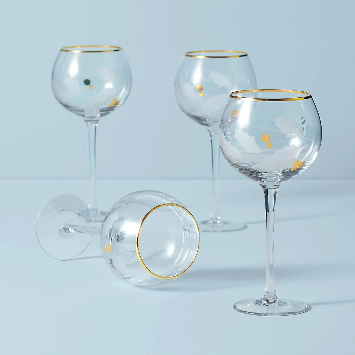 Holiday Gold 4-Piece Balloon Glass Set | Lenox