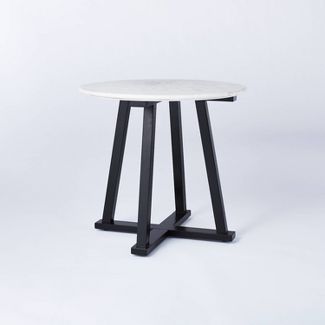 Round Marble Accent Table White/Black - Threshold™ designed with Studio McGee | Target