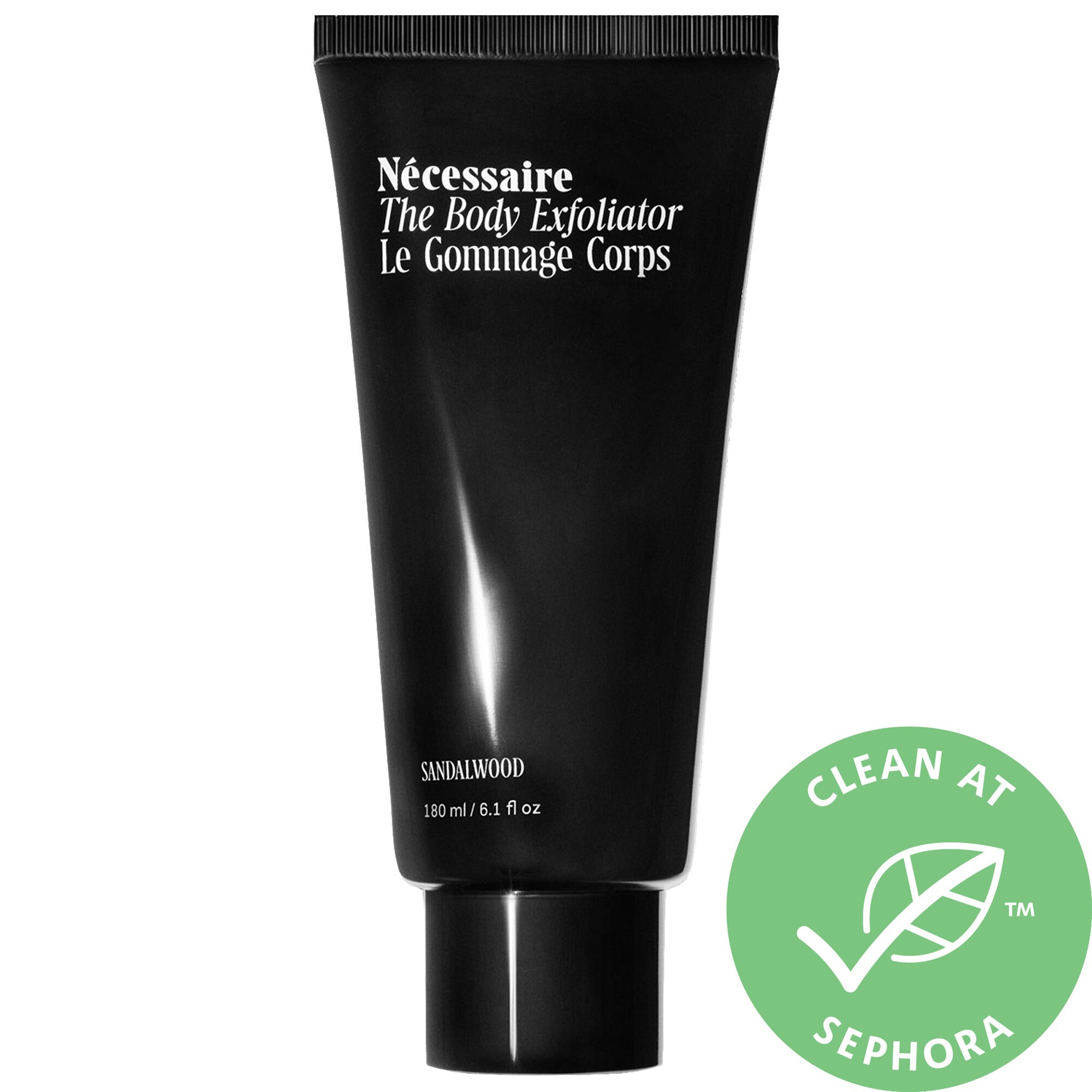 Nécessaire The Body Exfoliator - With Bamboo Charcoal Sandalwood 6.1 oz/ 180 mL | Sephora (US)