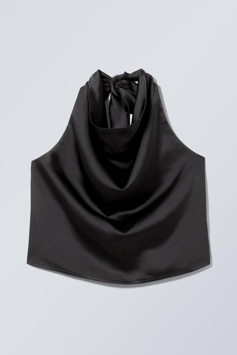 Satin Halter Neck Top | Weekday