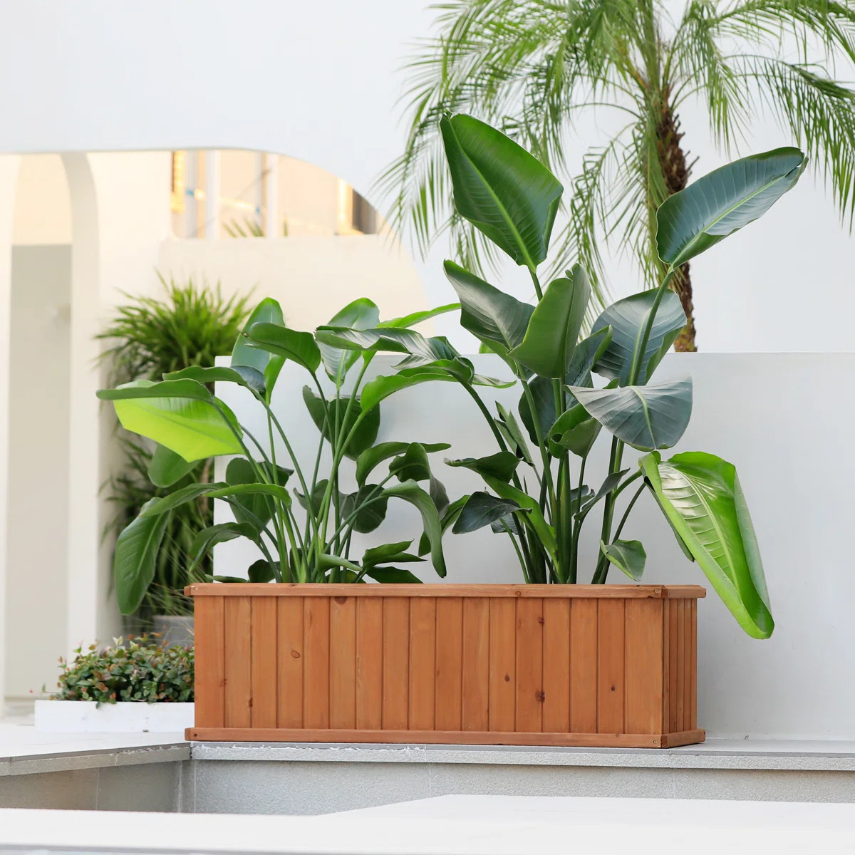 Three Posts™ Barros Outdoor Wood Planter Box New green house beauty and hope Raised Garden Bed ... | Wayfair North America