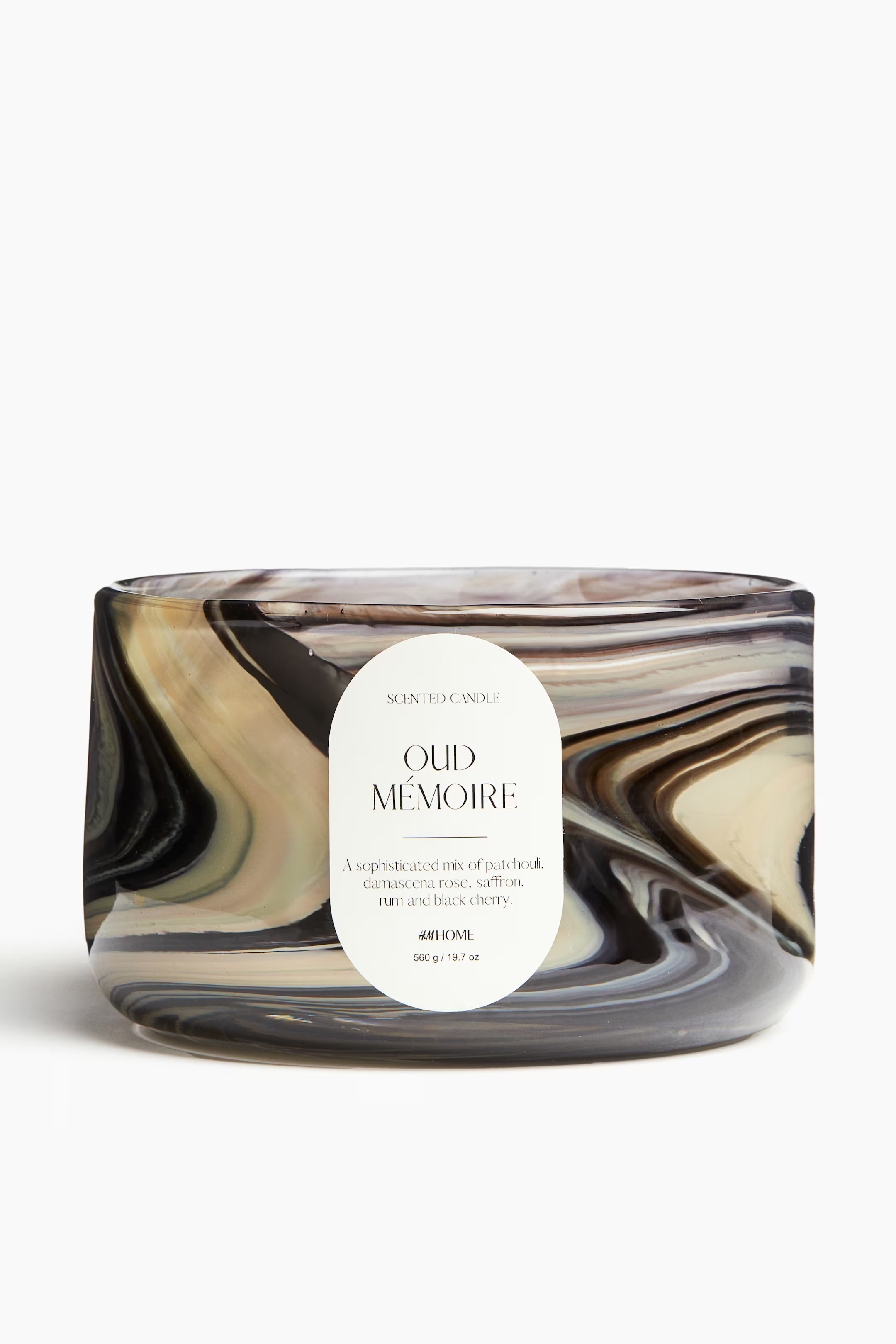 Grote geurkaars in glazen houder - Zwart/Oud Mémoire - HOME | H&M NL | H&M (DE, AT, CH, NL, FI)