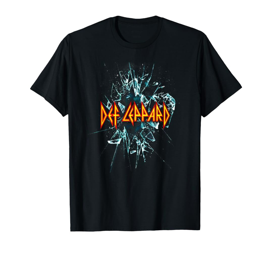 Def Leppard Classic Black Album T-Shirt - 100% Cotton, Adult Short Sleeve Tee | Amazon (US)