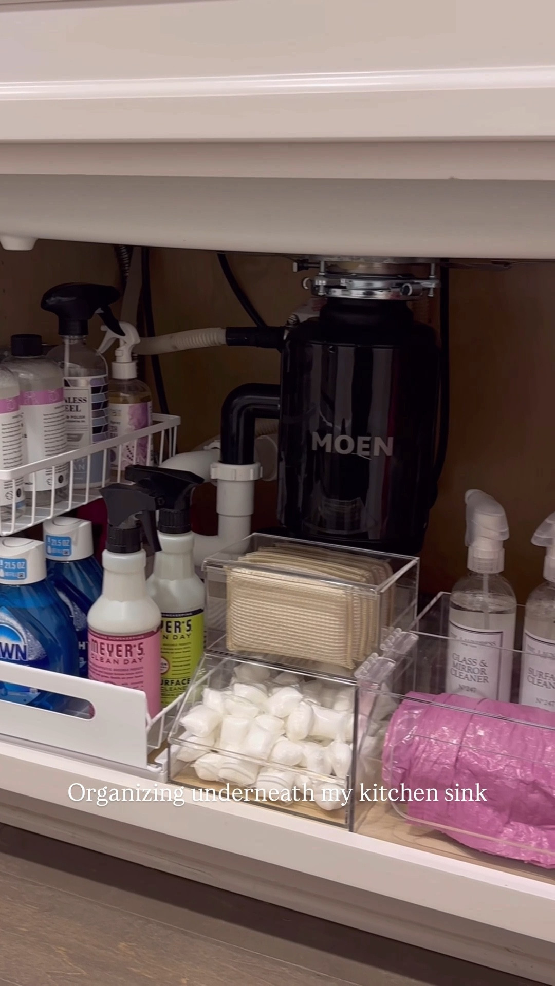 Organize underneath my kitchen sink with me 🤍🫧

#LTKHome #LTKFindsUnder50 #LTKWatchNow