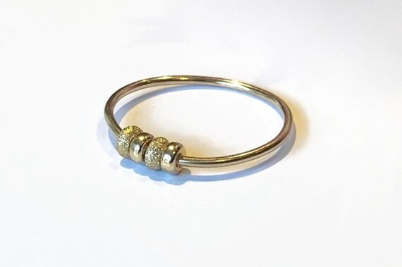 Dainty Gold Fidget Ring, Meditation Worry Bead Ring, Womens Stacking Spinner Ring for Mental Heal... | Etsy (CAD)