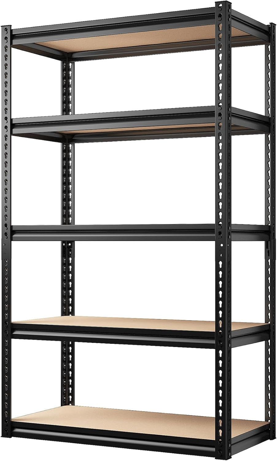 REIBII 72" H Garage Shelving Heavy Duty Storage Shelves 2000LBS Adjustable 5 Tier Metal Storage S... | Amazon (US)
