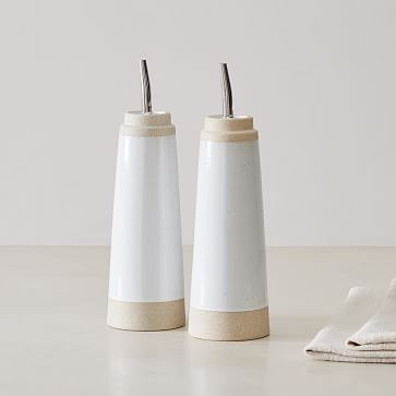 Mill Ceramic Oil &amp; Vinegar Dispensers (Set of 2) | West Elm (US)