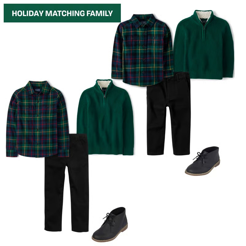 Baby And Toddler Boys Matching Family Plaid Flannel Button Up Shirt | The Children's Place