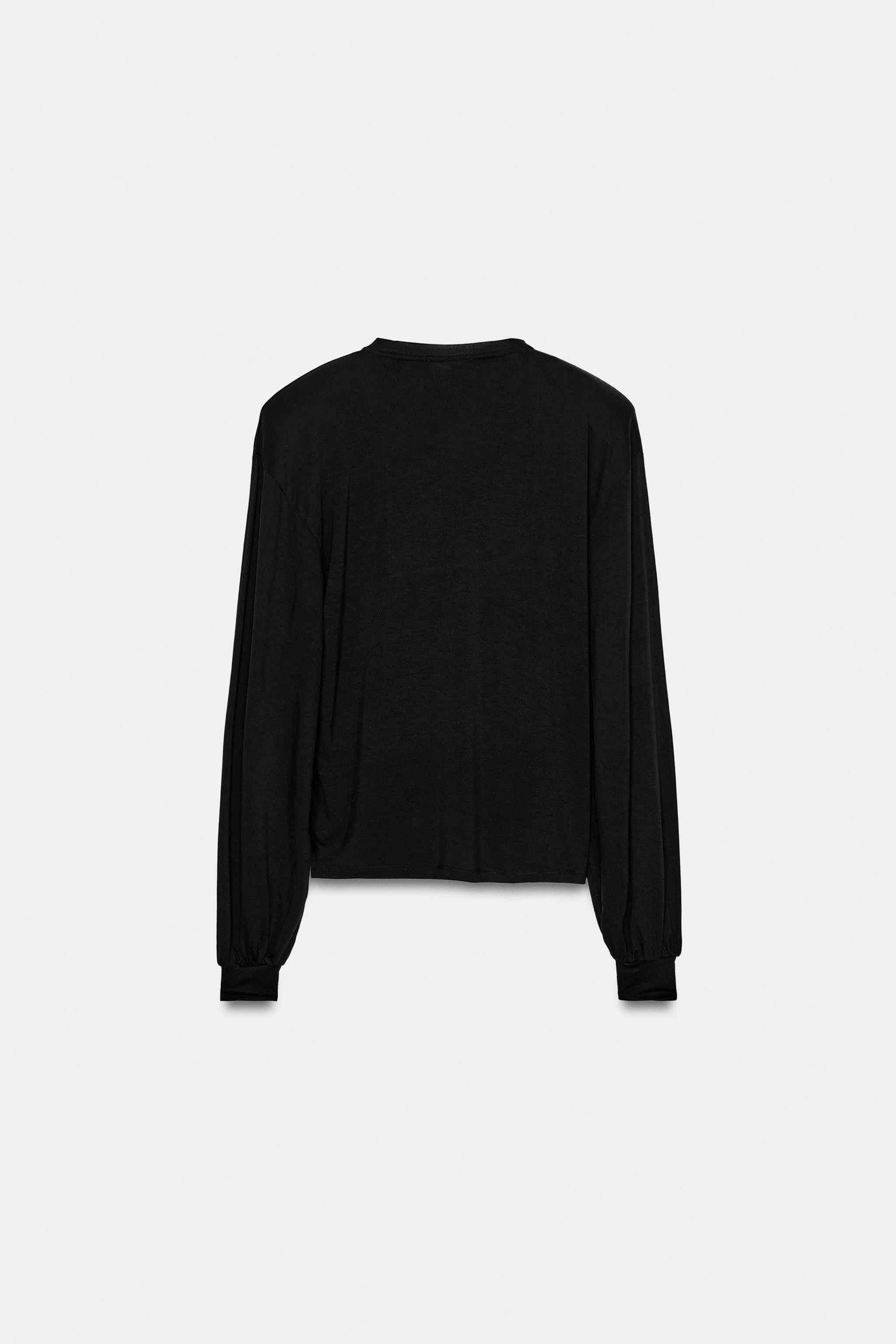 T-SHIRT FLUIDE À ÉPAULETTES | Zara FR