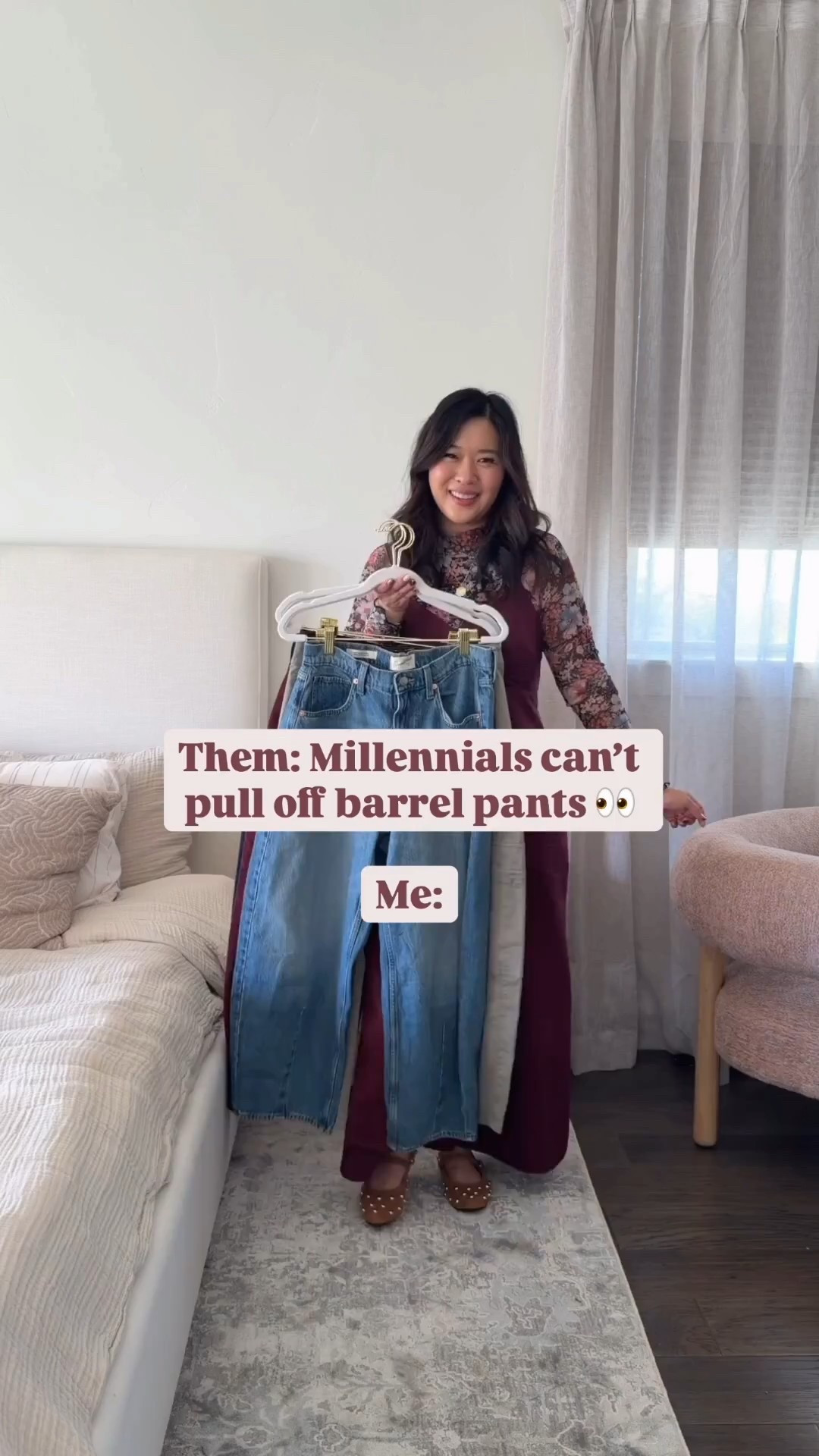 Millennials can style barrel pants too! 

Floral Top: Medium
Jumpsuit: Medium

All Barrel Pants: 8
Brown Long Sleeve: Small
Faux Leather Vest: Medium
Sweater Tank: Small
Denim Jacket: Small
Grey Sweater: Medium
Floral Blouse: Small

fall fashion, fall outfits, barrel pants, trendy fashion, women’s fashion, outfit ideas, chic style 

#LTKStyleTip #LTKSeasonal