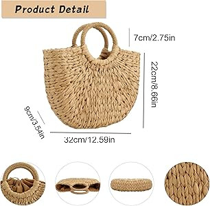 Women Straw Bag Tote Clutch Handle Bag Wicker Bags Tote Bags | Amazon (US)