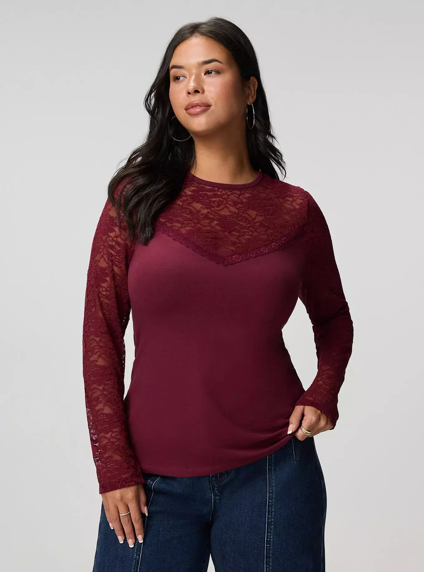 Foxy Lace Crew Top | Torrid (US & Canada)